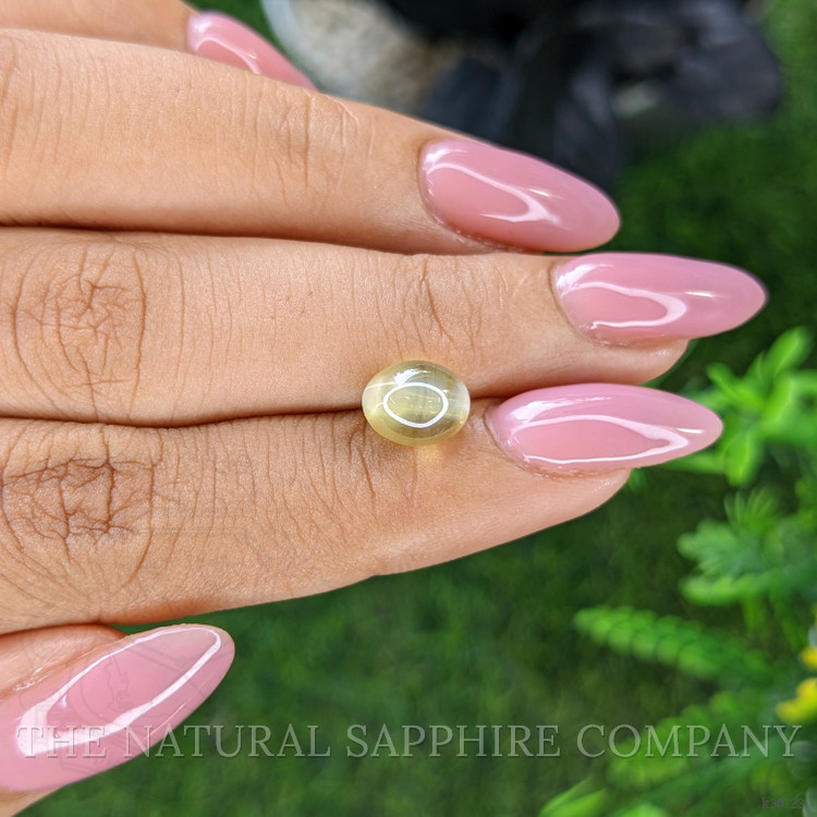3.70 Ct. Greenish Yellow Cabochon Chrysoberyl from Tanzania