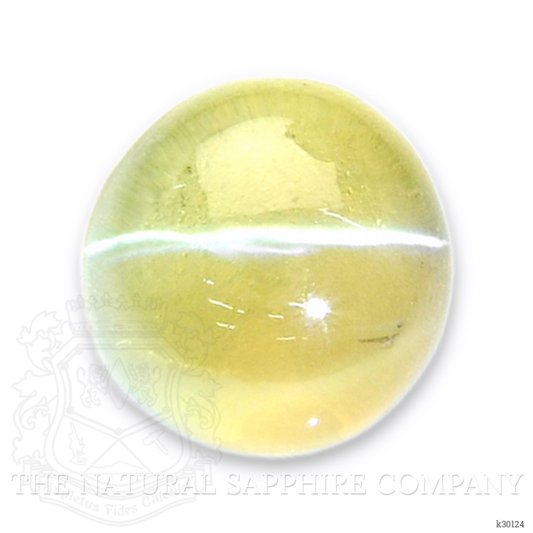 1.10 Ct. Greenish Yellow Cabochon Chrysoberyl from Ceylon (Sri Lanka)