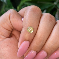 1.10 Ct. Greenish Yellow Cabochon Chrysoberyl from Ceylon (Sri Lanka) Life Style