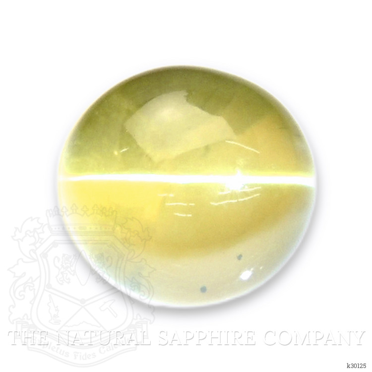4.18 Ct. Greenish Yellow Cabochon Chrysoberyl from Ceylon (Sri Lanka)