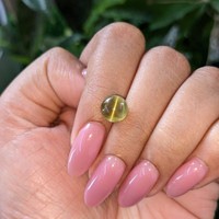 4.36 Ct. Brownish Green Cabochon Chrysoberyl from Tanzania Life Style