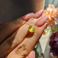 4.36 Ct. Brownish Green Cabochon Chrysoberyl from Tanzania Life Style