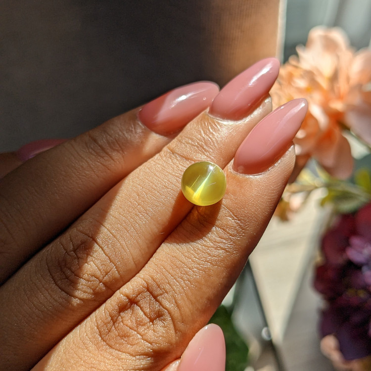 4.36 Ct. Brownish Green Cabochon Chrysoberyl from Tanzania
