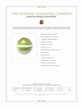 4.52 Ct. Yellowish Green Cabochon Chrysoberyl from Ceylon (Sri Lanka) Scan Report
