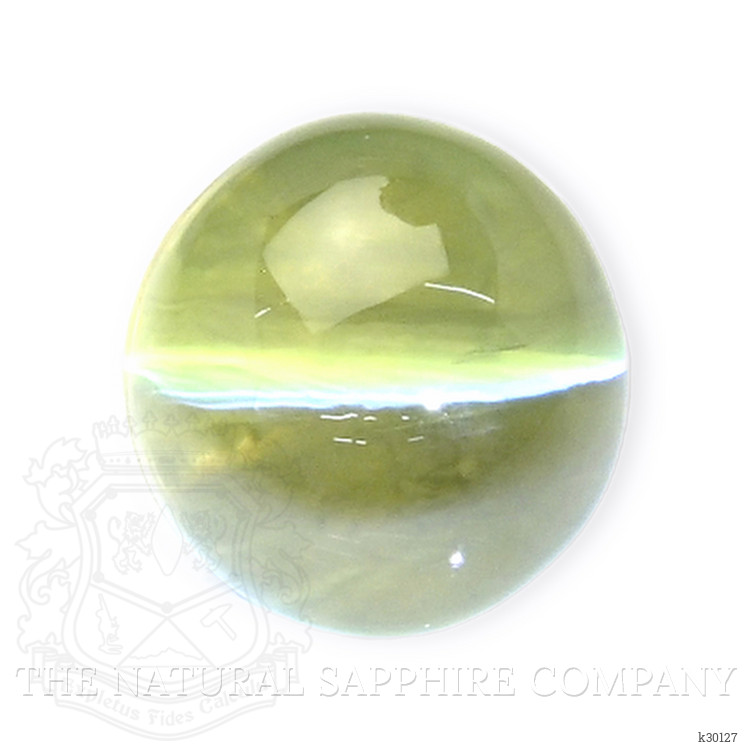 4.52 Ct. Yellowish Green Cabochon Chrysoberyl from Ceylon (Sri Lanka)