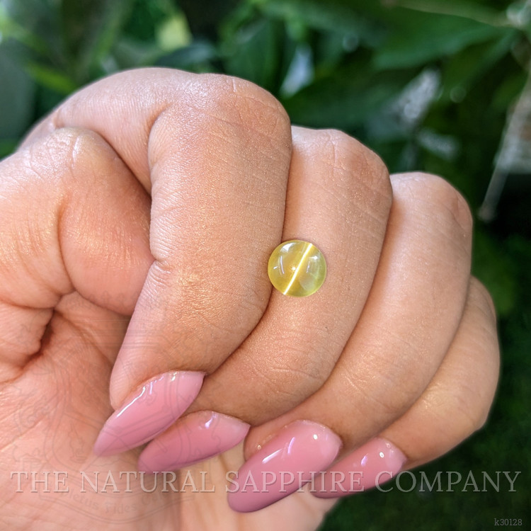 2.62 Ct. Greenish Yellow Cabochon Chrysoberyl from Tanzania