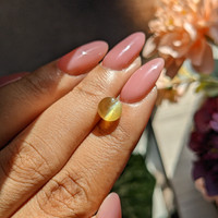 2.62 Ct. Greenish Yellow Cabochon Chrysoberyl from Tanzania Life Style