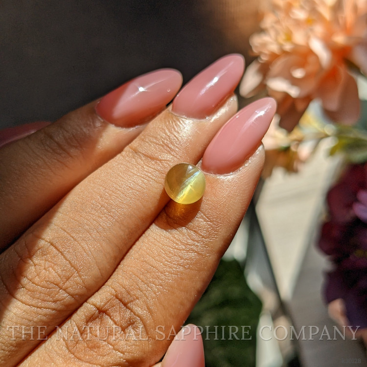 2.62 Ct. Greenish Yellow Cabochon Chrysoberyl from Tanzania