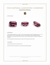 5.25 Ct. Purplish Pink Garnet from Tanzania Appraisal