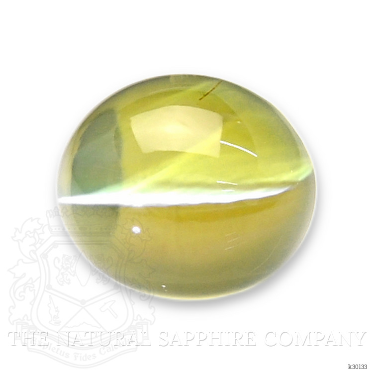 3.33 Ct. Yellowish Green Cabochon Chrysoberyl from Madagascar