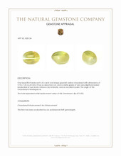 4.55 Ct. Greenish Yellow Cabochon Chrysoberyl from Madagascar Appraisal