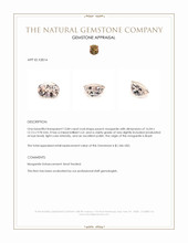 13.84 Ct. Peach Morganite from Brazil Appraisal