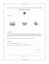 13.84 Ct. Morganite from Brazil Appraisal