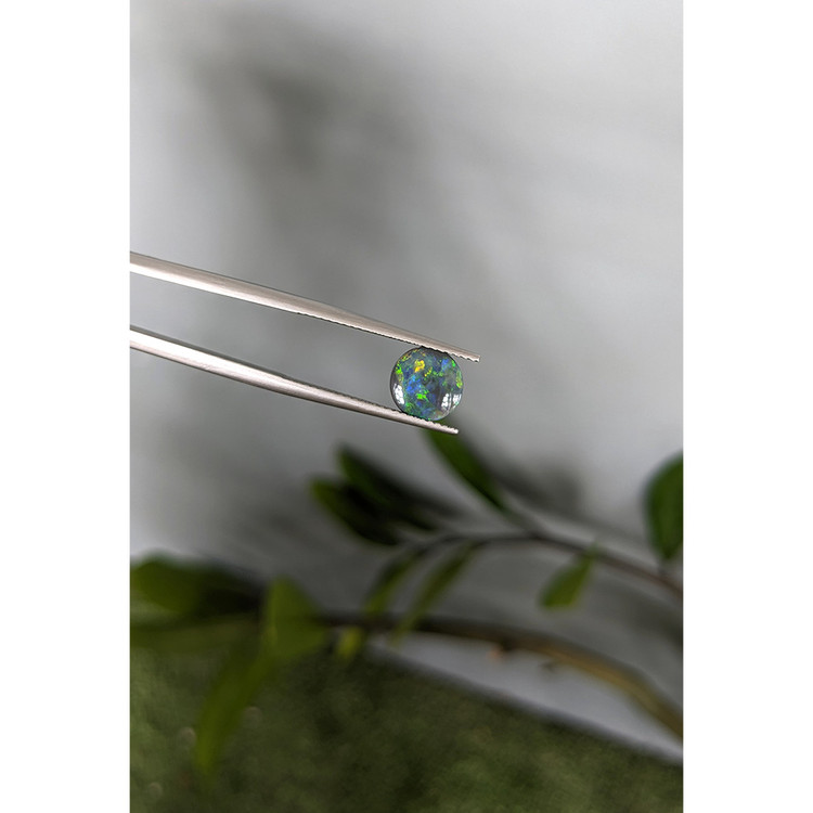 0.62 Ct. Multi Color Cabochon Black Opal (Dark Opal) from Australia