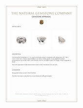 17.14 Ct. Peach Morganite from Brazil Appraisal