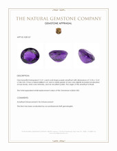 13.21 Ct. Purple Amethyst from Brazil Appraisal