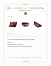 48.34 Ct. Bi Color Ametrine from Brazil Appraisal
