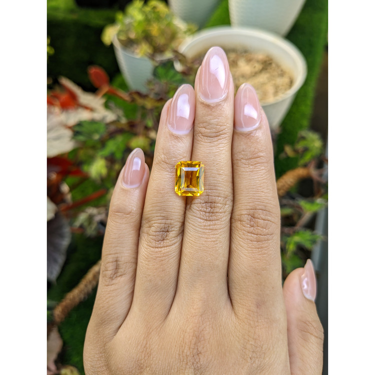 5.08 Ct. Orangish Yellow Citrine from Brazil