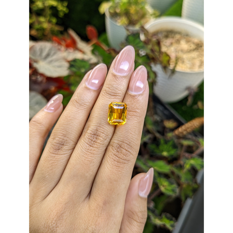 5.08 Ct. Orangish Yellow Citrine from Brazil