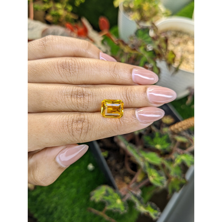 5.08 Ct. Orangish Yellow Citrine from Brazil