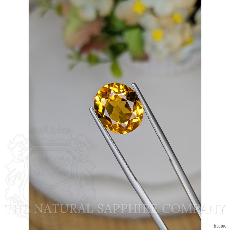 5.46 Ct. Orangish Yellow Citrine from Brazil