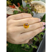 5.80 Ct. Yellowish Orange Citrine from Brazil Life Style