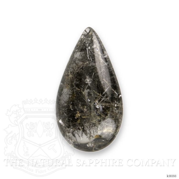 123.77 Ct. Black Cabochon Rutilated Quartz from Brazil