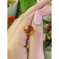 5.26 Ct. Orangish Yellow Citrine from Brazil Life Style