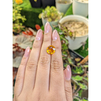 4.86 Ct. Orangish Yellow Citrine from Brazil Life Style