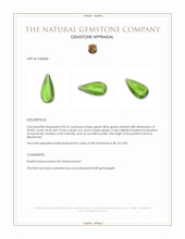 35.62 Ct. Green (Lime Green) Peridot from Burma (Myanmar) Appraisal