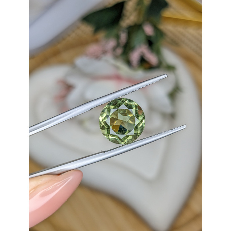 5.03 Ct. Yellowish Green Prasiolite from Brazil
