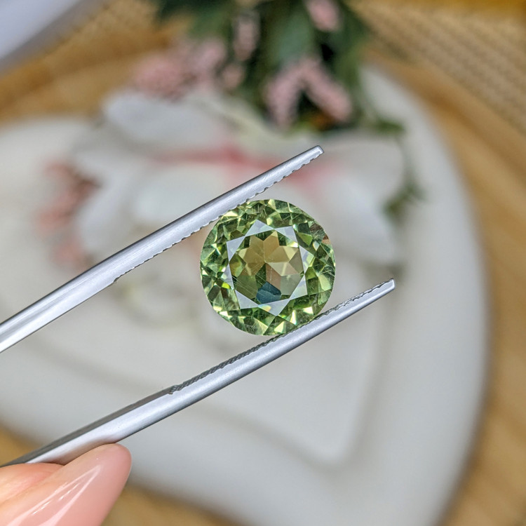 5.19 Ct. Yellowish Green Prasiolite from Brazil
