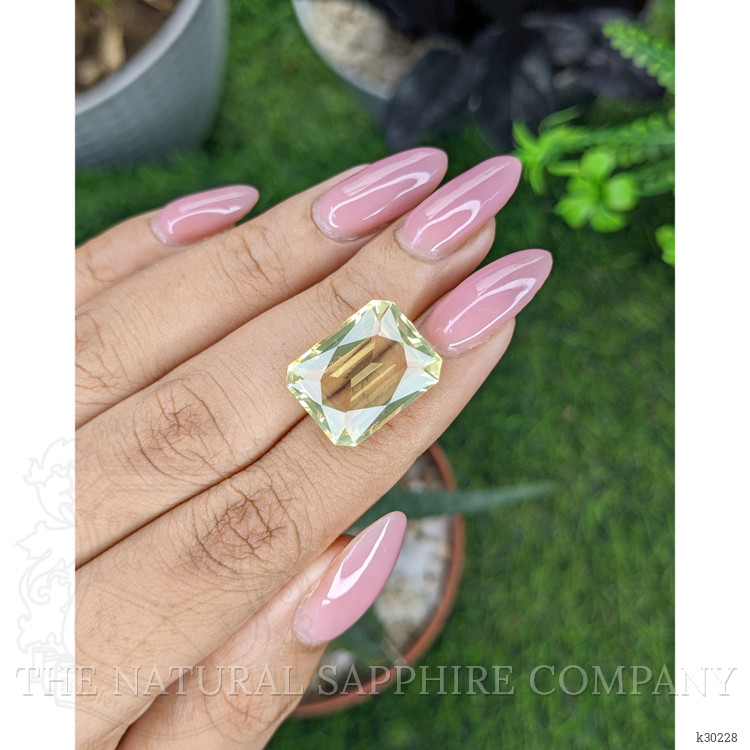 12.18 Ct. Yellowish Green Citrine from Ceylon (Sri Lanka)