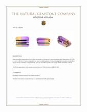 6.65 Ct. Bi Color Ametrine from Brazil Appraisal