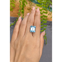 12.05 Ct. Swiss Blue Topaz from Brazil Life Style