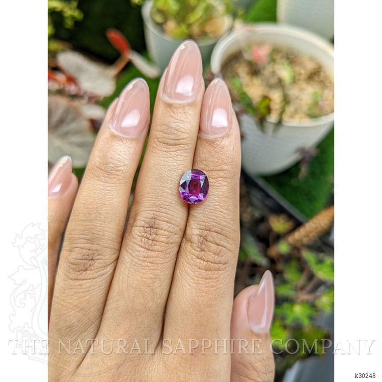 3.54 Ct. Pinkish Purple Garnet from Ceylon (Sri Lanka)
