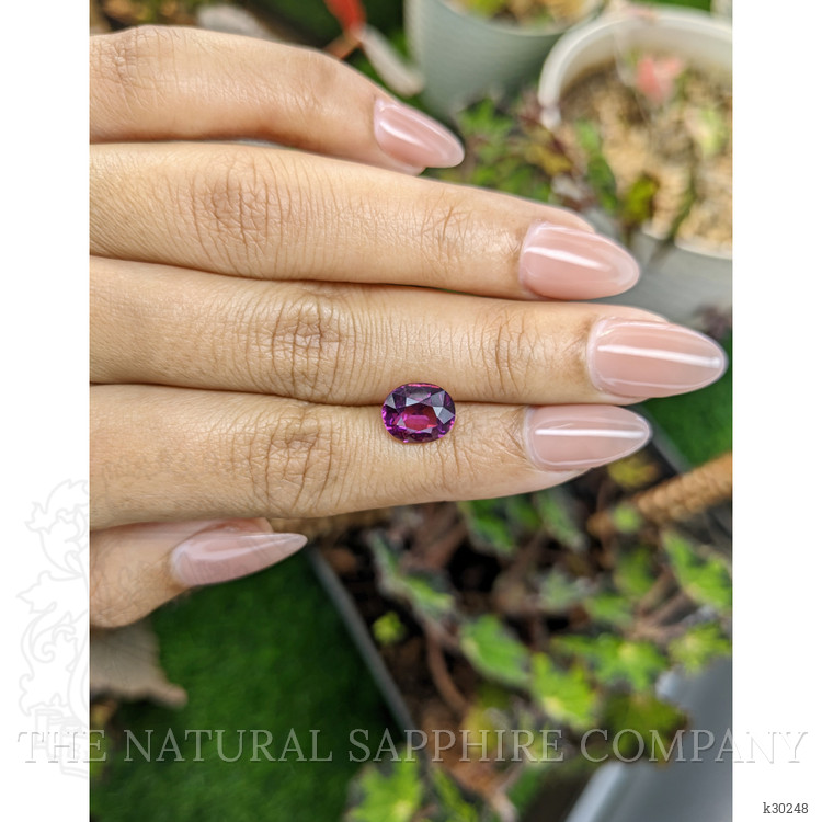 3.54 Ct. Pinkish Purple Garnet from Ceylon (Sri Lanka)