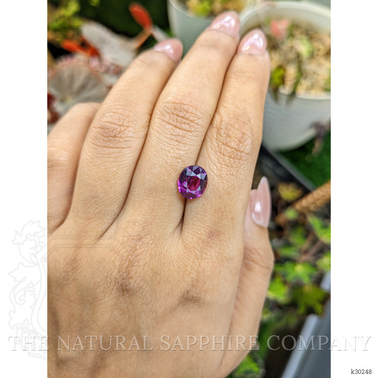 3.54 Ct. Pinkish Purple Garnet from Ceylon (Sri Lanka)