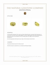 5.89 Ct. Yellowish Green Chrysoberyl from Madagascar Appraisal
