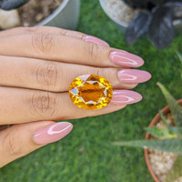 26.89 Ct. Orange Citrine from Brazil Life Style