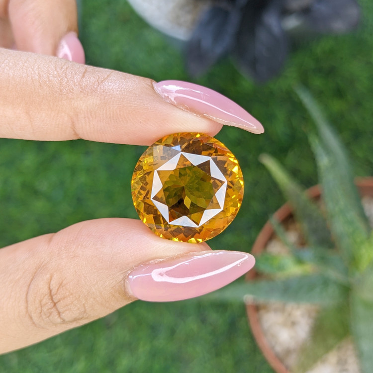 22.65 Ct. Yellowish Orange Citrine from Brazil