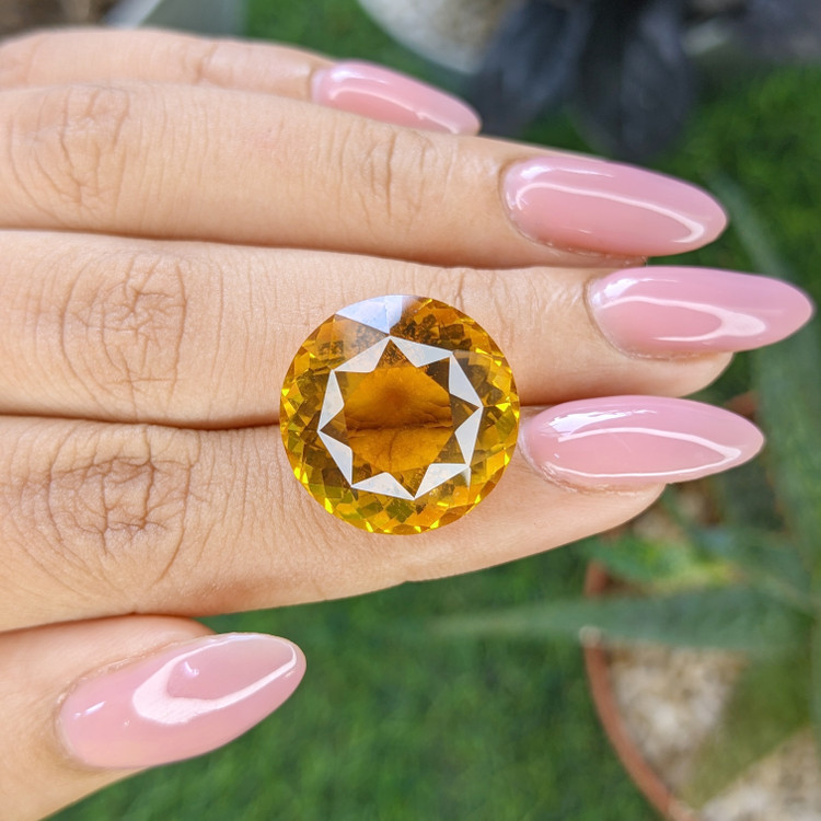 22.65 Ct. Yellowish Orange Citrine from Brazil
