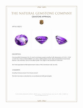 36.10 Ct. Purple Amethyst Appraisal