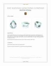3.60 Ct. Greenish Blue Aquamarine from Ceylon (Sri Lanka) Appraisal