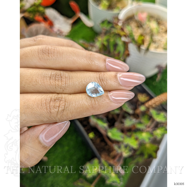 3.60 Ct. Greenish Blue Aquamarine from Ceylon (Sri Lanka)