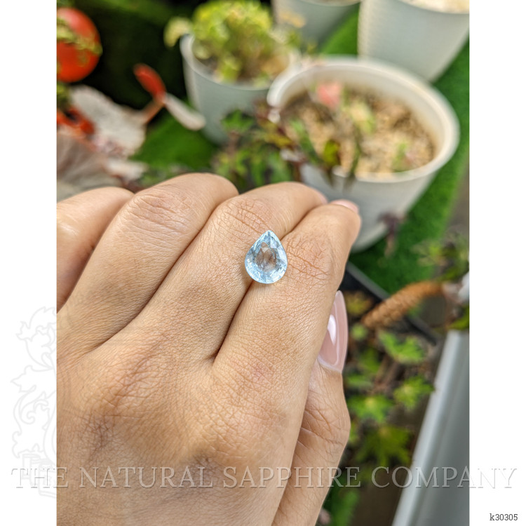 3.60 Ct. Greenish Blue Aquamarine from Ceylon (Sri Lanka)