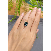 3.72 Ct. Bluish Green Tourmaline from Mozambique Life Style