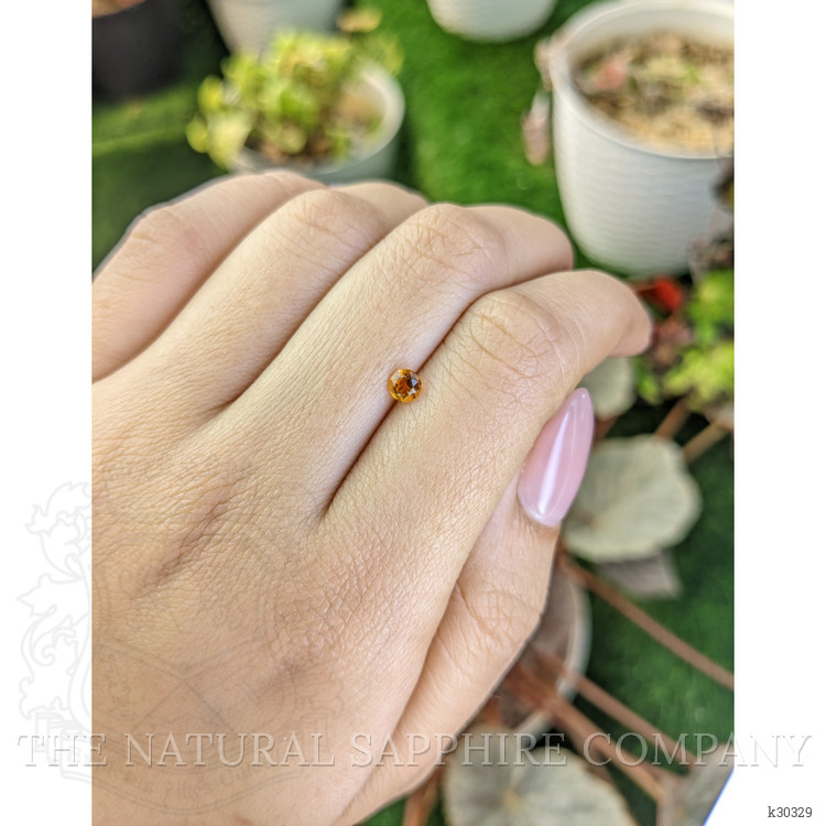 0.24 Ct. Orangish Yellow Citrine from Ceylon (Sri Lanka)
