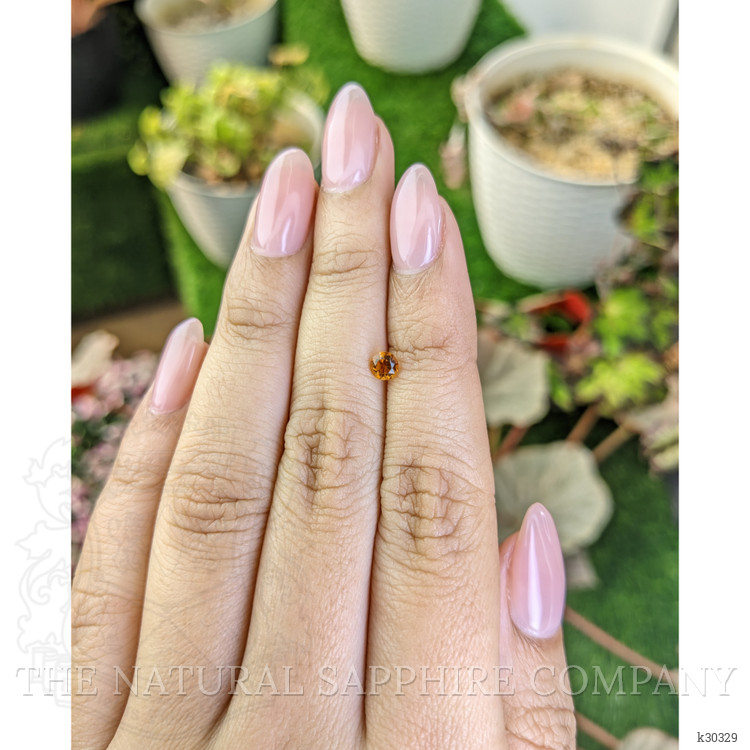 0.24 Ct. Orangish Yellow Citrine from Ceylon (Sri Lanka)