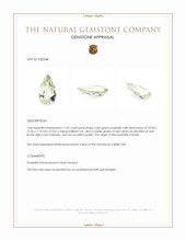 11.05 Ct. Mint Green Prasiolite from Brazil Appraisal